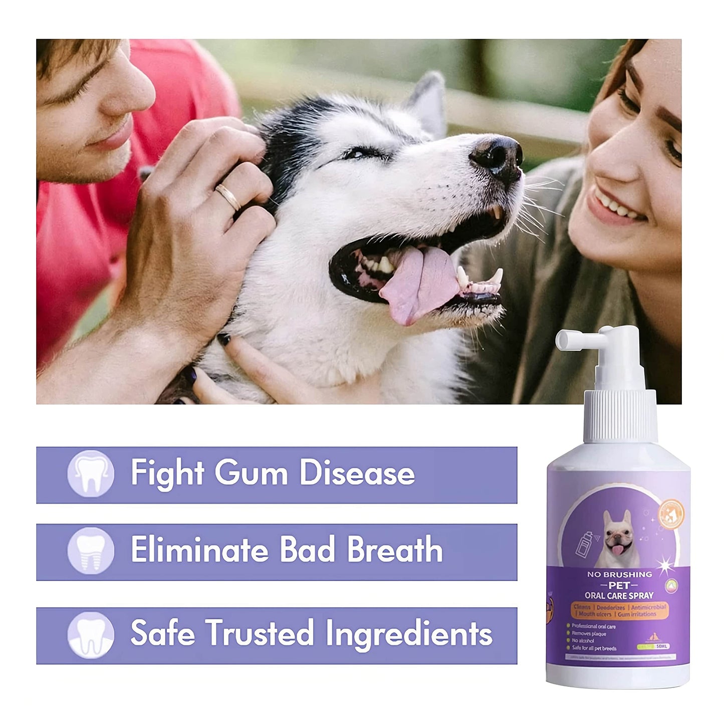 Superidag Pet's Teeth Cleaning Spray-2PCS