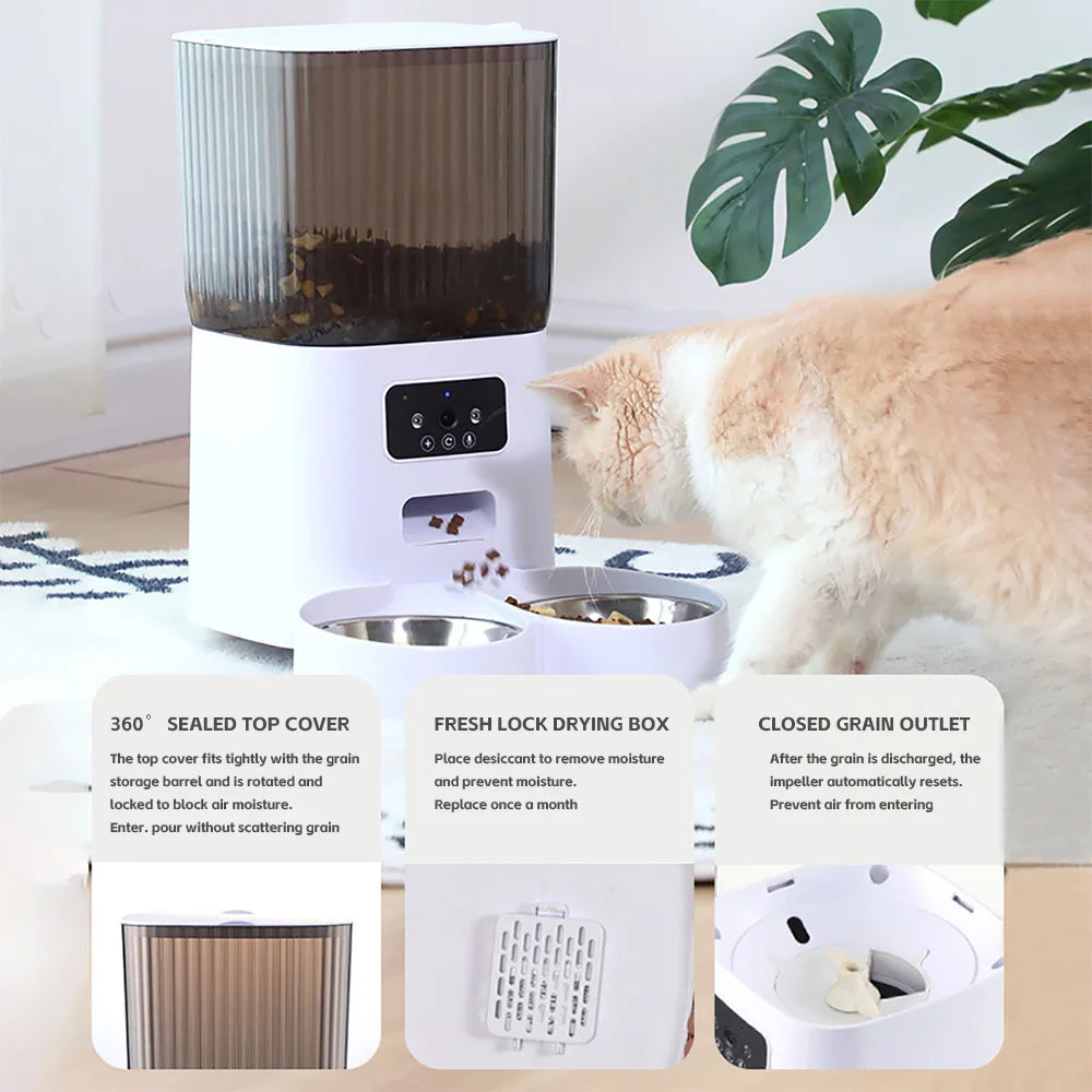 pet smart feeder app  two-way video language translator