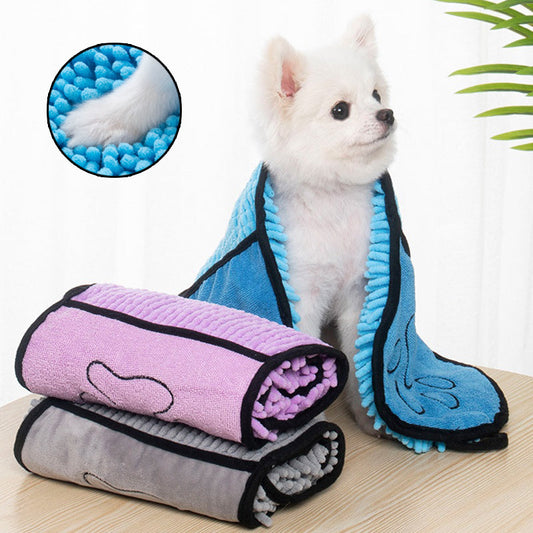 Superidag Pet bath towel absorbs water and dries quickly